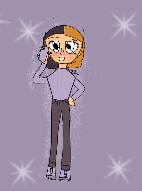Purple sweater girl