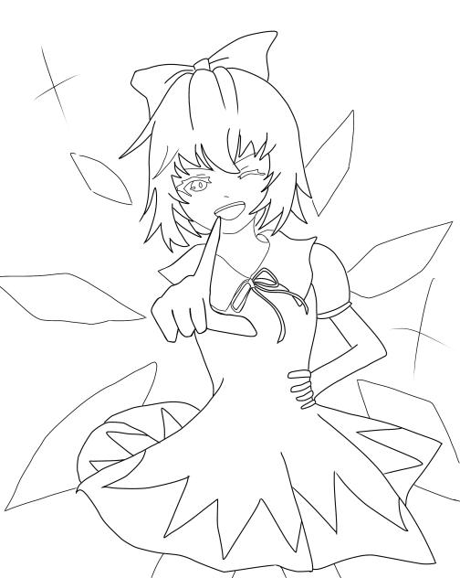 チルノの塗り絵