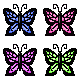 Pixels butterfly stickers