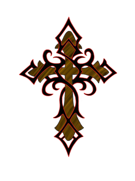Wood Tribal Cross