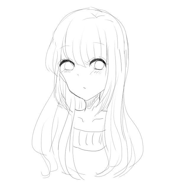 おんなのこ  線画