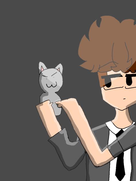 Just lazy so i drawed a lil cat '-'