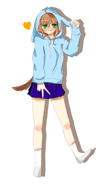 白狐さんの線画お借りしました。