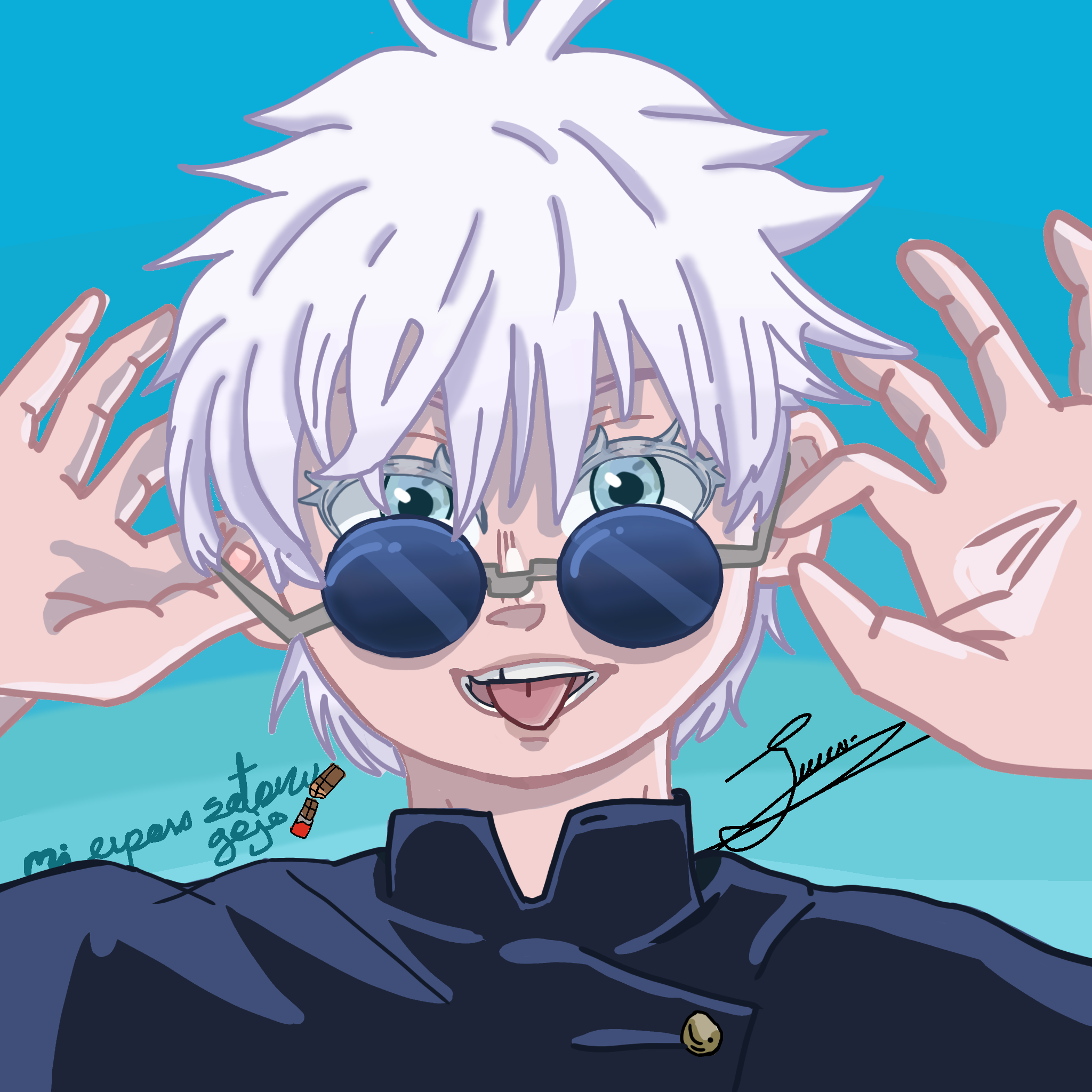 gojo mitad - ibisPaint