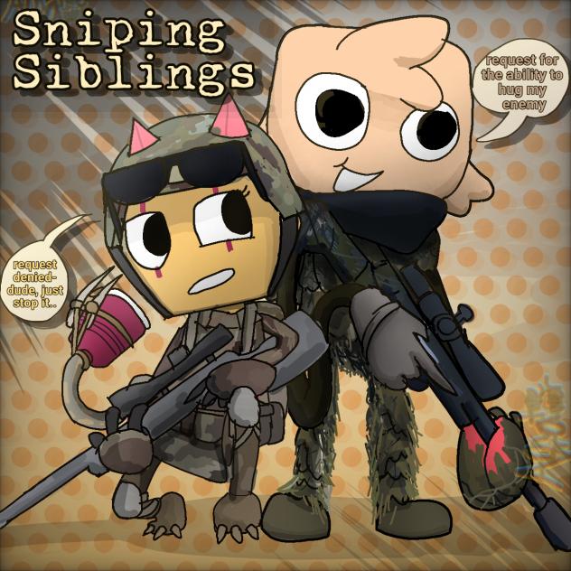 Sniping Sniper Siblings[ dandy's world ]