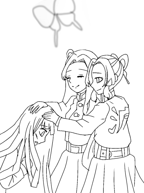 頑張ったね 線画