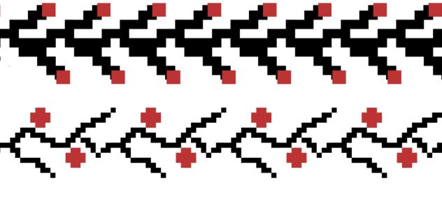 Cross stitch buds and flowers