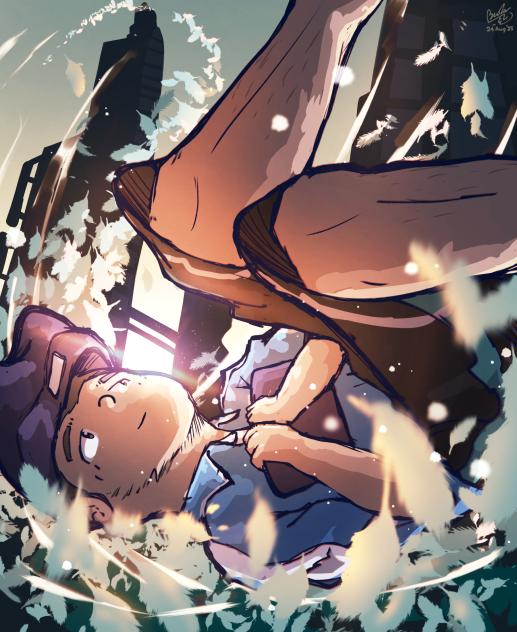Softly merge into the sky