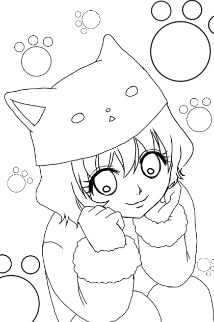 ネコ(塗ってください。)