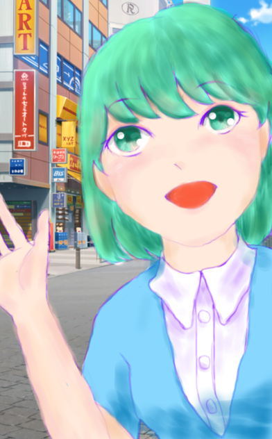 街で　ばったり！