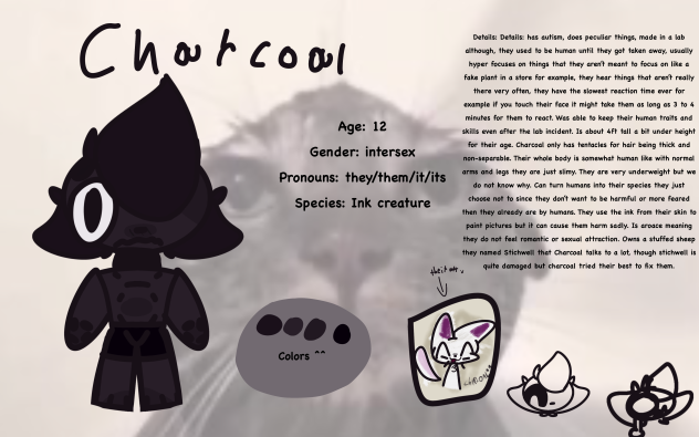 Charcoal character sheet