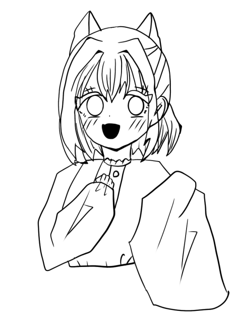 ニャー！！　　　線画