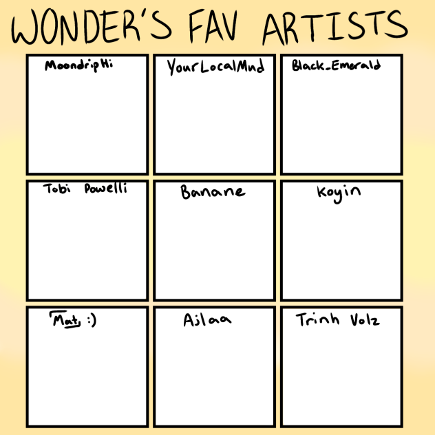 My Favorite Artists!