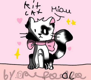 Kit Cat o gato manchado uwu 🐱⚫️⚪️