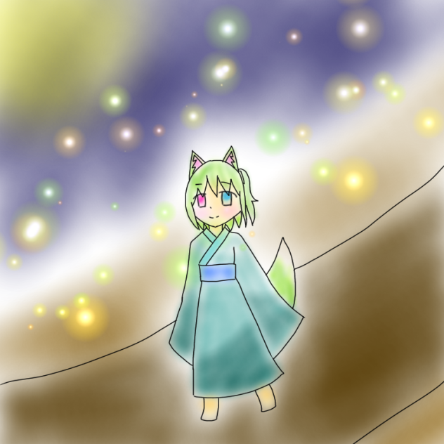 梅雨花 線画 塗ってみた！