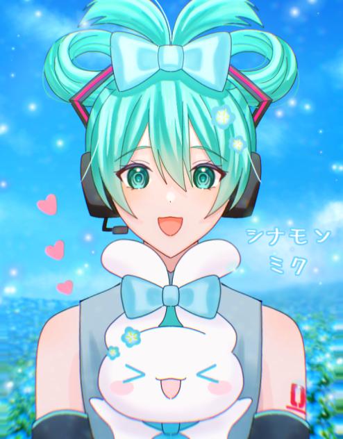 シナモン＆ミク 〜ネモフィラ畑〜