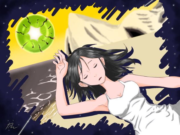 黄色い空とコーヒーの海