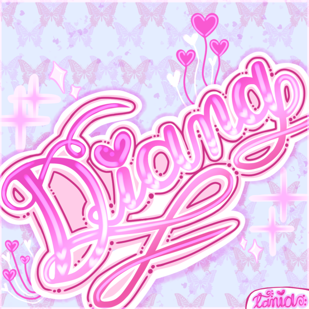 Lettering con el nombre Diana 💕 - ibisPaint