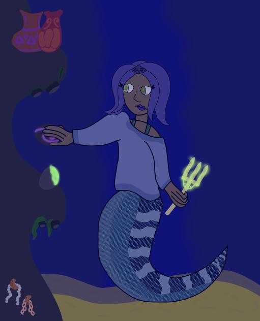Sea snake woman