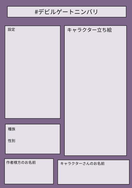 企画のキャラクターシート