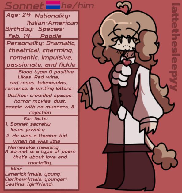 sonnet info sheet