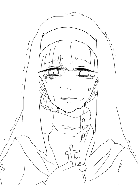 シスター線画