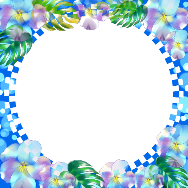 トロピカル背景(ブルー)