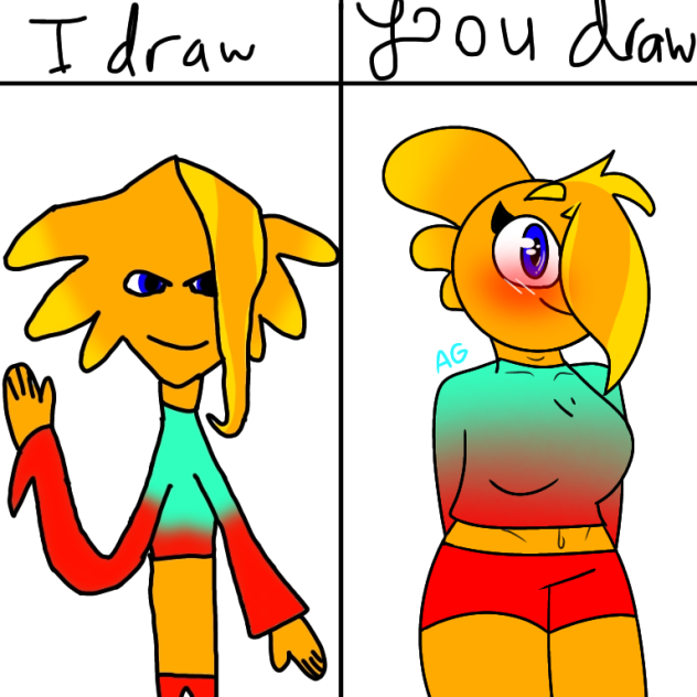 I draw you draw collab owo