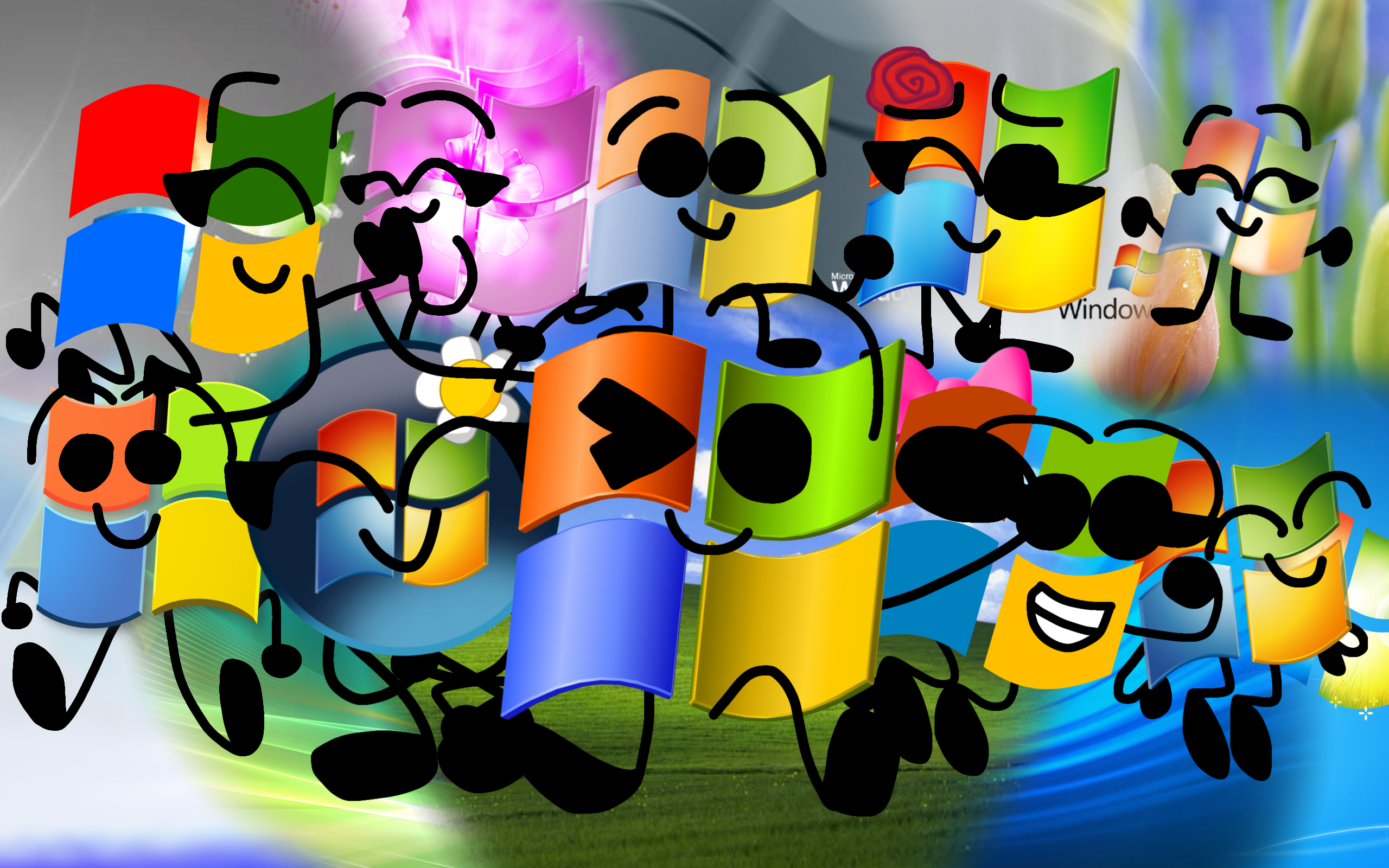 Windows xp and his friends - ibisPaint