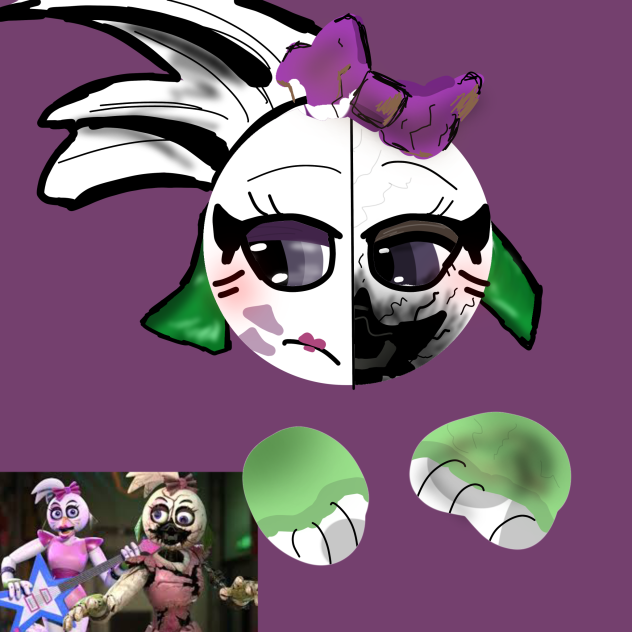 Broken and normal chica