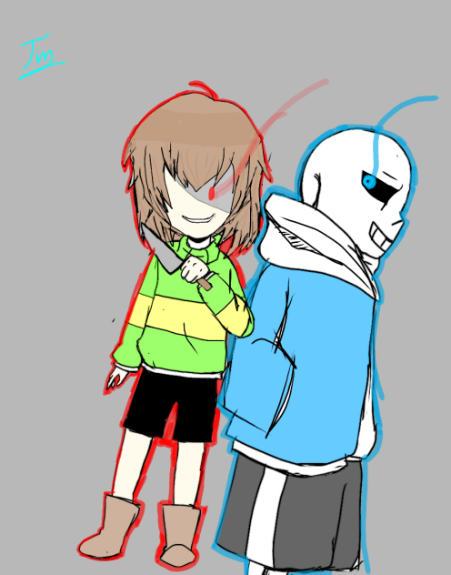 Vẽ Chara với sans - ibisPaint
