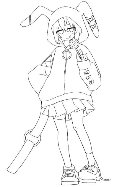 キャンディ　線画