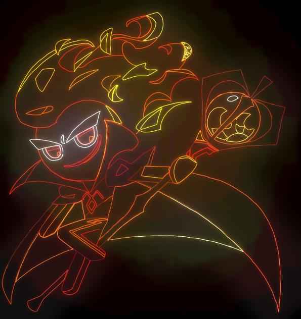 Fire spirit cookie {neon version}