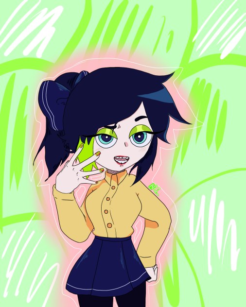 toxica💚🤍🖤 fanart caty garden