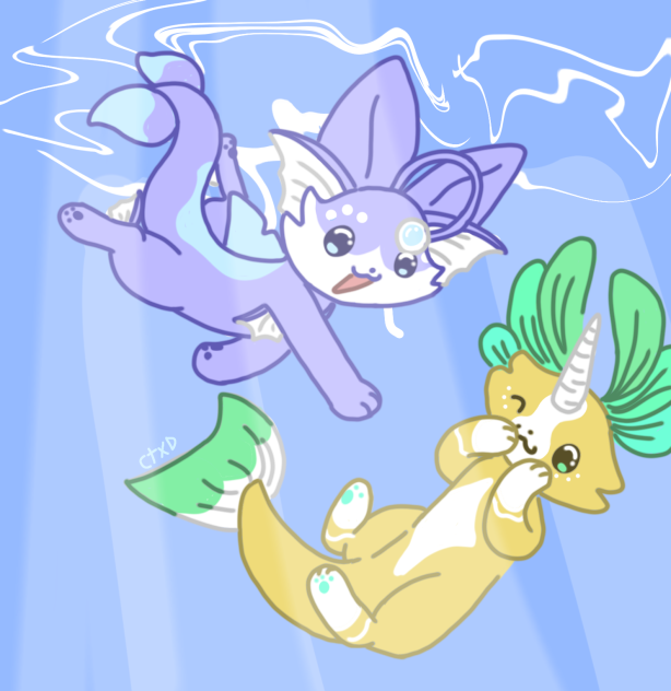 mescla de un delfin un par de animales