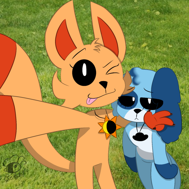 Catfeine and Dogpressed selfie