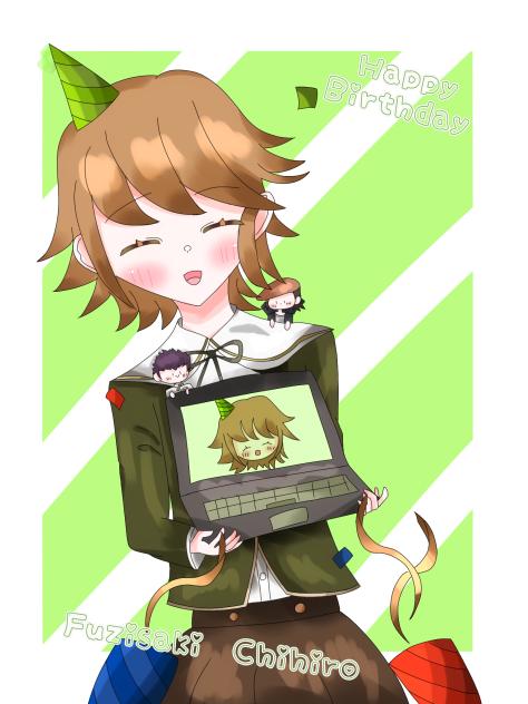 ちーたん！！！おたおめ！！！（表情違い）