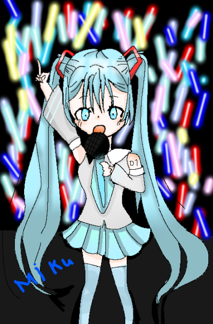 歌ってるミクちゃん🎤,