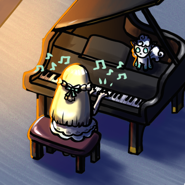 Lillie plays the piano