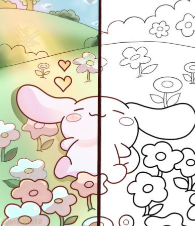 Cinnamoroll coloring collab!! ☁️