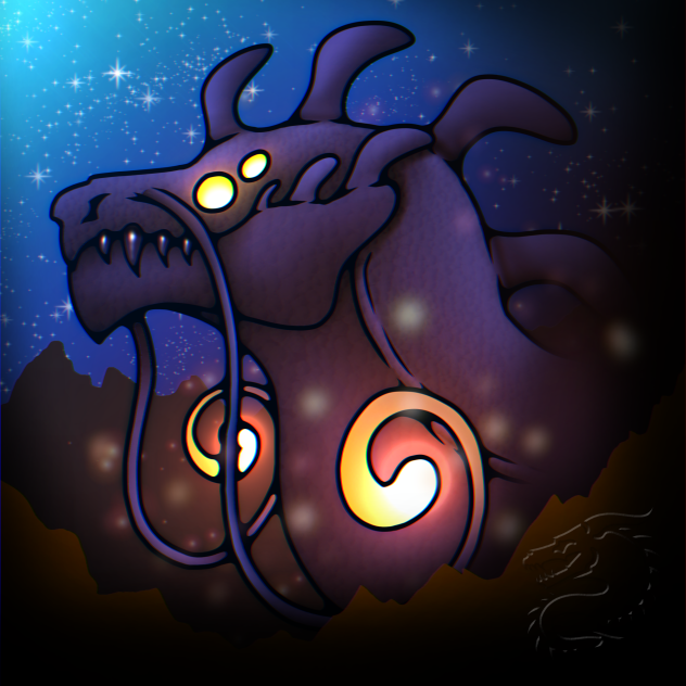 Black Glowing Dragon