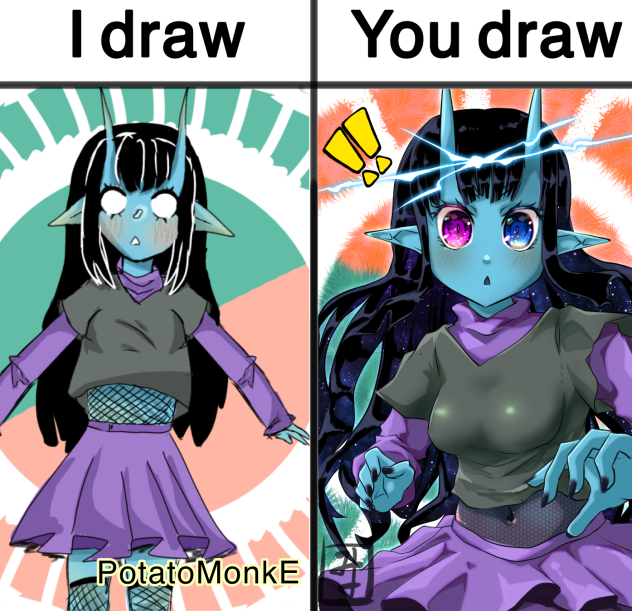 I draw you draw with Potato MonKE 2