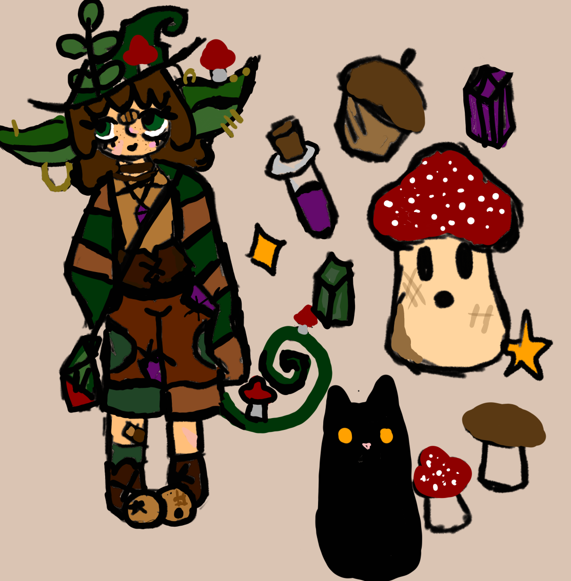 My goblin core oc autumn! - ibisPaint