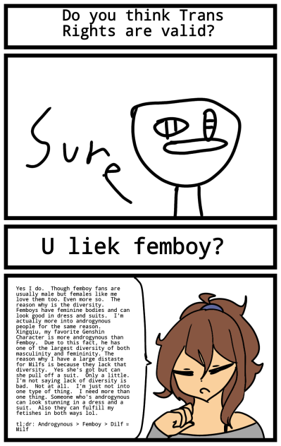 Normal question vs Horni Question