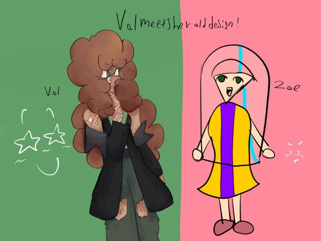 My oc meets her old design!