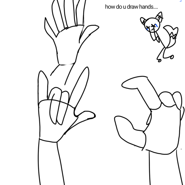 can someone teach me how to draw hands 😭