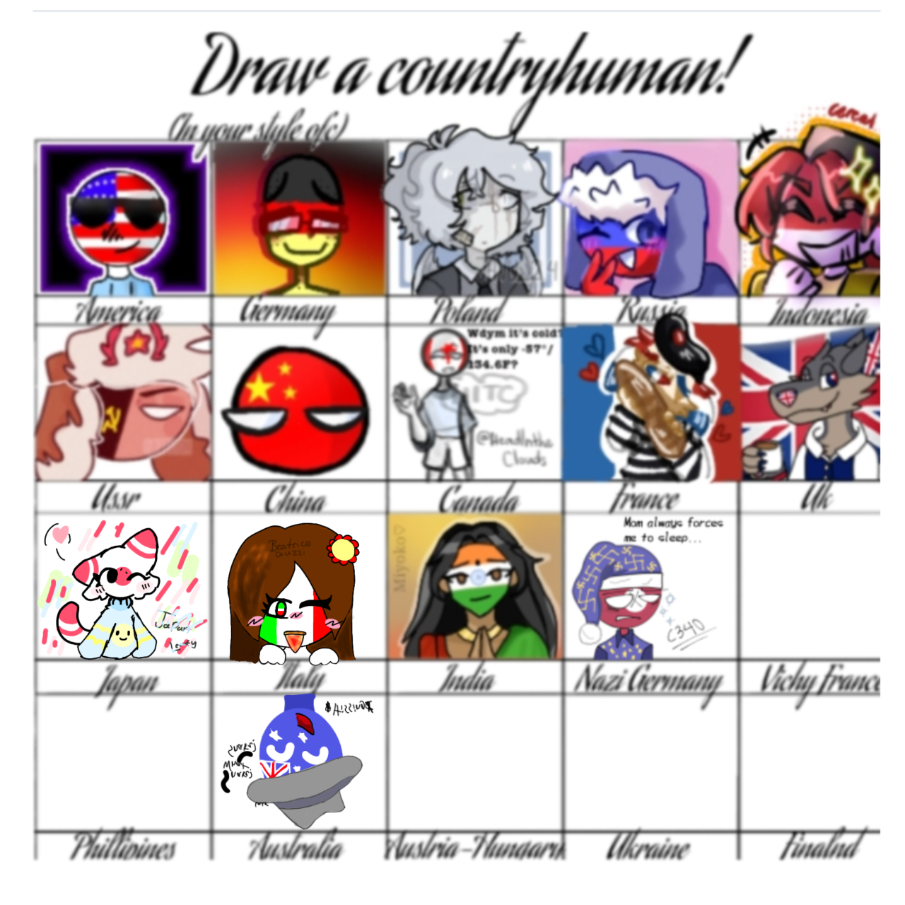 Draw a Countryhuman Collab - ibisPaint