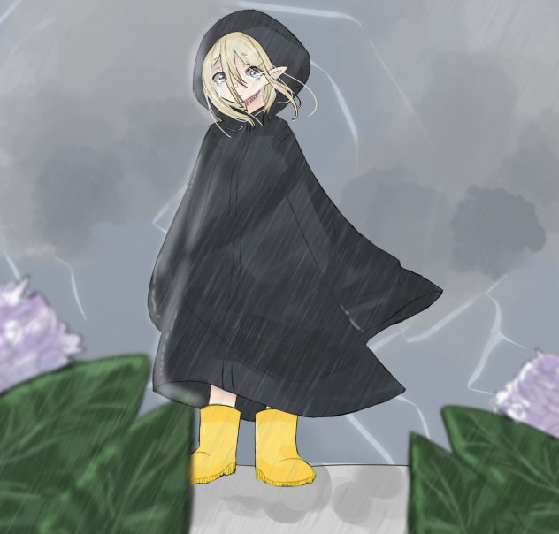 fanart for the girl in the raincoat ibisPaint
