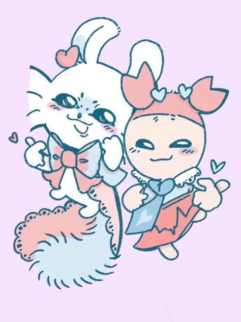 Momonga and Kani (in dresses cause y not