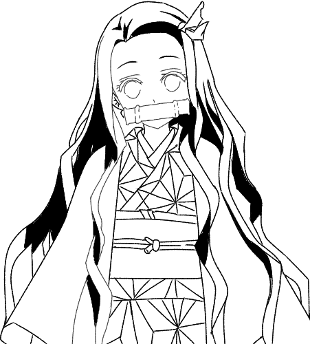 Coloring page of Nezuko